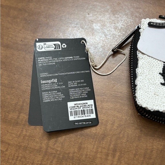 Disney Loungefly Jack Skellington Nightmare Before Christmas Sequin Wallet - Picture 4 of 4